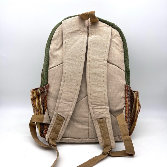 Handmade Hemp Cotton Multi-pocket Backpack - Picture 8 of 10